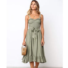 Load image into Gallery viewer, Sexy Strapless Backless Cotton Summer Dress Women Elegant 2019 Floral Print Wrap Midi Party Dresses Vestidos