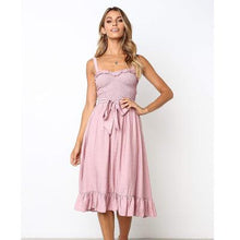 Load image into Gallery viewer, Sexy Strapless Backless Cotton Summer Dress Women Elegant 2019 Floral Print Wrap Midi Party Dresses Vestidos